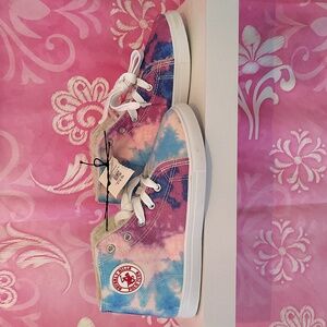 Beverly Hills Polo Club Kids Tie-Dye Sneakers - Blue and Pink